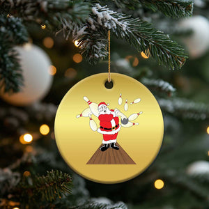 Xmas Bowling Christmas Ornament Funny Santa Playing Bowling Merry Christmas TS09 Print Your Wear