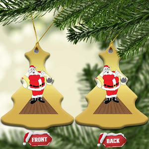 Xmas Bowling Christmas Ornament Funny Santa Playing Bowling Merry Christmas TS09 Christmas Tree Gold Print Your Wear