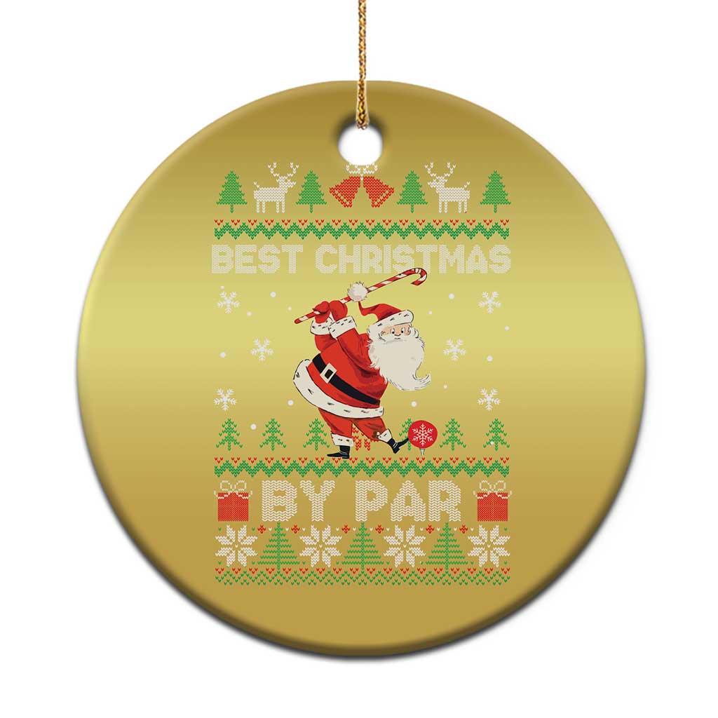 Xmas Golf Christmas Ornament Santa Golfer Best Christmas By Par TS09 Print Your Wear