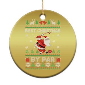 Xmas Golf Christmas Ornament Santa Golfer Best Christmas By Par TS09 Print Your Wear