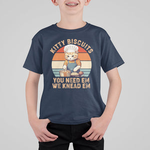 Kitty Biscuits You Need Em We Knead Em Vintage T Shirt For Kid TS09 Navy Printyourwear