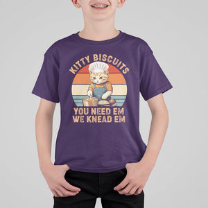 Kitty Biscuits You Need Em We Knead Em Vintage T Shirt For Kid TS09 Purple Printyourwear