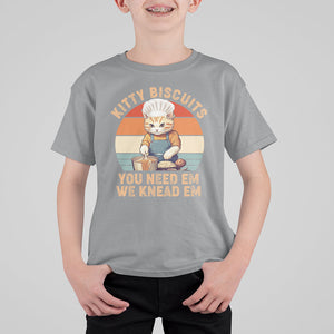 Kitty Biscuits You Need Em We Knead Em Vintage T Shirt For Kid TS09 Sport Gray Printyourwear