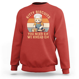 Kitty Biscuits You Need Em We Knead Em Vintage Sweatshirt TS09 Red Printyourwear