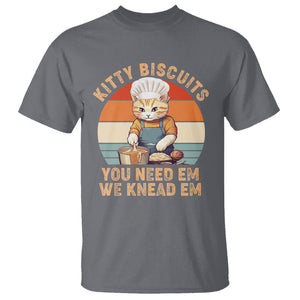 Kitty Biscuits You Need Em We Knead Em Vintage T Shirt TS09 Charcoal Printyourwear