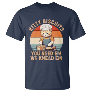 Kitty Biscuits You Need Em We Knead Em Vintage T Shirt TS09 Navy Printyourwear