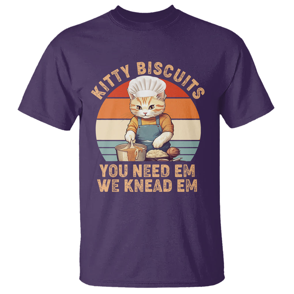 Kitty Biscuits You Need Em We Knead Em Vintage T Shirt TS09 Purple Printyourwear
