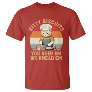 Kitty Biscuits You Need Em We Knead Em Vintage T Shirt TS09 Red Printyourwear