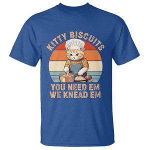 Kitty Biscuits You Need Em We Knead Em Vintage T Shirt TS09 Royal Blue Printyourwear