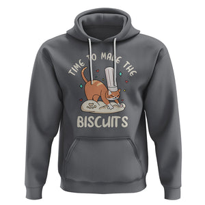 Cute Kitty Time To Make The Biscuits Cat Lover Hoodie TS09 Charcoal Printyourwear