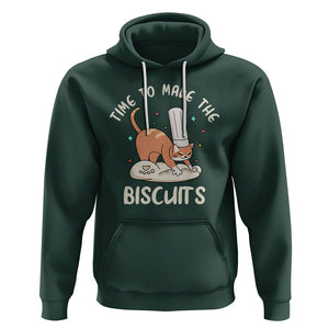 Cute Kitty Time To Make The Biscuits Cat Lover Hoodie TS09 Dark Forest Green Printyourwear