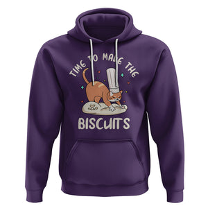 Cute Kitty Time To Make The Biscuits Cat Lover Hoodie TS09 Purple Printyourwear