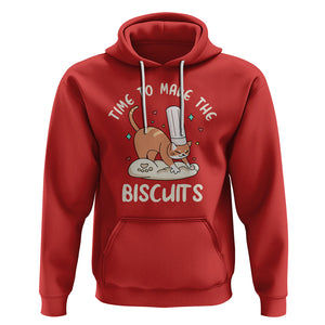 Cute Kitty Time To Make The Biscuits Cat Lover Hoodie TS09 Red Printyourwear