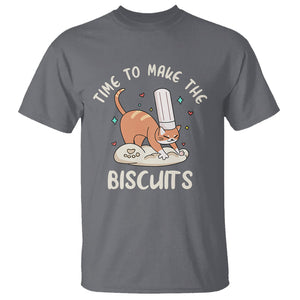 Cute Kitty Time To Make The Biscuits Cat Lover T Shirt TS09 Charcoal Printyourwear