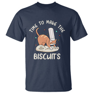 Cute Kitty Time To Make The Biscuits Cat Lover T Shirt TS09 Navy Printyourwear