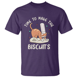 Cute Kitty Time To Make The Biscuits Cat Lover T Shirt TS09 Purple Printyourwear