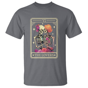 The Lovers Goth Tie Dye Kissing Lesbian Skeletons T Shirt TS09 Charcoal Printyourwear