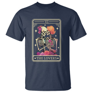 The Lovers Goth Tie Dye Kissing Lesbian Skeletons T Shirt TS09 Navy Printyourwear