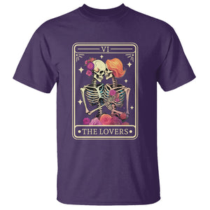 The Lovers Goth Tie Dye Kissing Lesbian Skeletons T Shirt TS09 Purple Printyourwear