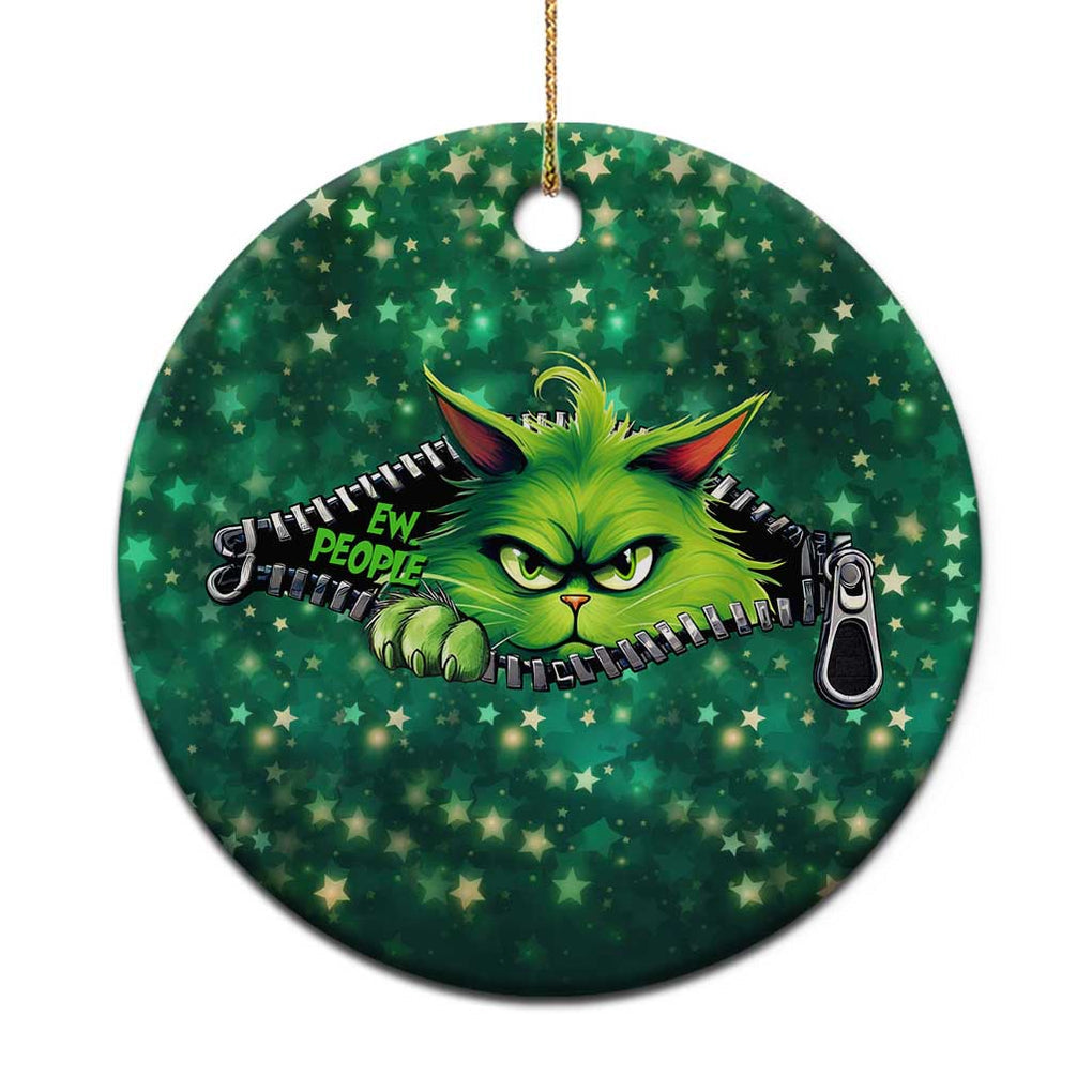 Funny Xmas Cat Ew People Christmas Ornament TS09 Print Your Wear