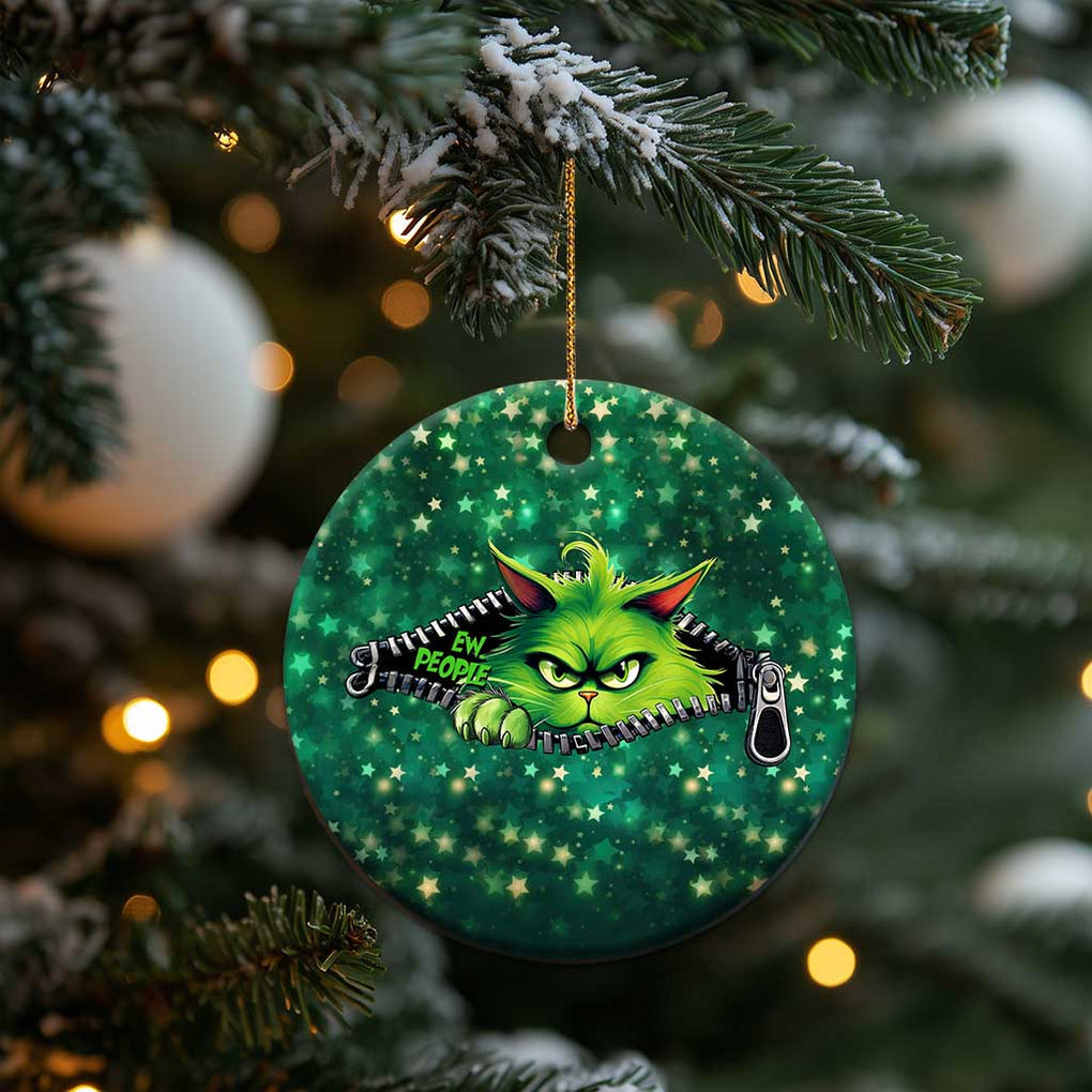 Funny Xmas Cat Ew People Christmas Ornament TS09 Print Your Wear