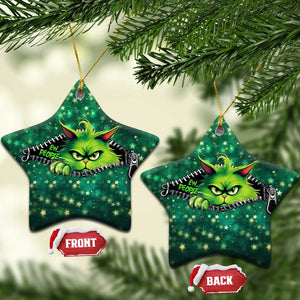 Funny Xmas Cat Ew People Christmas Ornament TS09 Star Green Print Your Wear