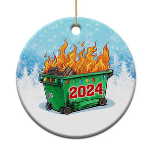 Funny Xmas Dumpster Fire 2024 Christmas Ornament TS09 Print Your Wear