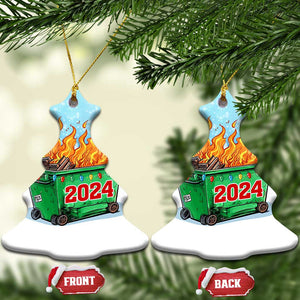 Funny Xmas Dumpster Fire 2024 Christmas Ornament TS09 Christmas Tree Snow Print Your Wear