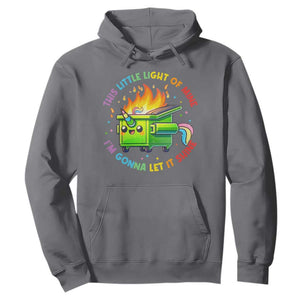 Funny Xmas Dumpster Fire Hoodie This Little Light Of Mine Unicorn Rainbow TS09 Charcoal Print Your Wear