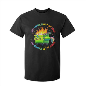 Funny Xmas Dumpster Fire T Shirt For Kid This Little Light Of Mine Unicorn Rainbow TS09 Black Print Your Wear