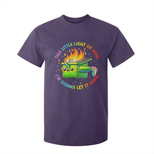 Funny Xmas Dumpster Fire T Shirt For Kid This Little Light Of Mine Unicorn Rainbow TS09 Purple Print Your Wear