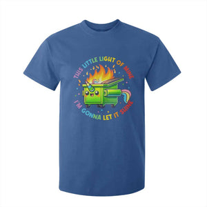 Funny Xmas Dumpster Fire T Shirt For Kid This Little Light Of Mine Unicorn Rainbow TS09 Royal Blue Print Your Wear