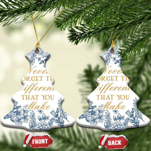 Thank You Gifts Christmas Ornament Never Forget The Difference That You Make Xmas TS09 Christmas Tree White Print Your Wear