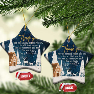 Thank You Gifts Christmas Ornament You Are Truly Appreciated TS09 Star Christmas Eve Print Your Wear