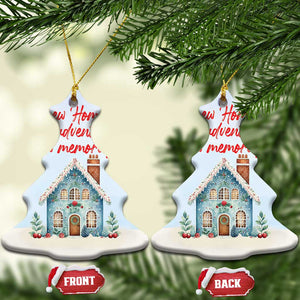 First Xmas New Home New Adventures New Memories Christmas Ornament TS09 Christmas Tree Light Blue Print Your Wear