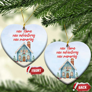 First Xmas New Home New Adventures New Memories Christmas Ornament TS09 Heart Light Blue Print Your Wear