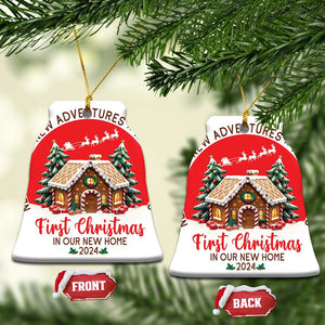 First Christmas In Our New Home Christmas Ornament TS09 Bell Flake Red Print Your Wear