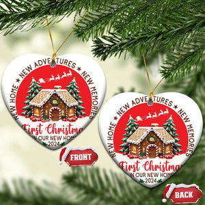 First Christmas In Our New Home Christmas Ornament TS09 Heart Red Print Your Wear