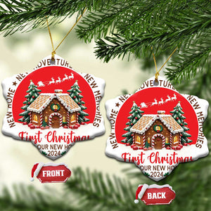 First Christmas In Our New Home Christmas Ornament TS09 Snow Flake Red Print Your Wear