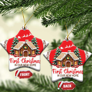 First Christmas In Our New Home Christmas Ornament TS09 Star Red Print Your Wear