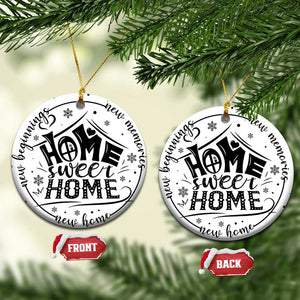 First Christmas New Home Christmas Ornament Home Sweet Home TS09 Circle White Print Your Wear