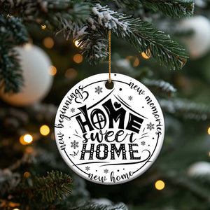 First Christmas New Home Christmas Ornament Home Sweet Home TS09 Print Your Wear