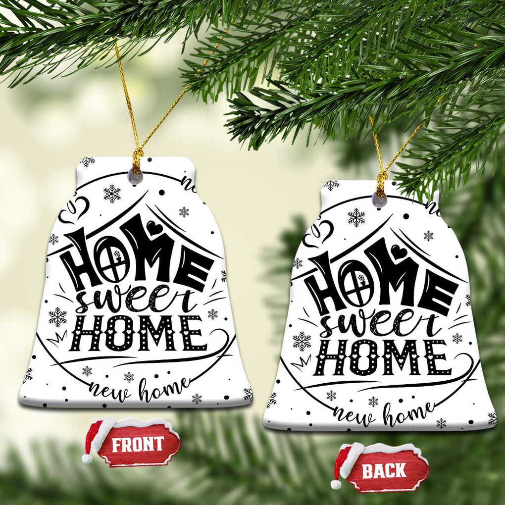 First Christmas New Home Christmas Ornament Home Sweet Home TS09 Bell Flake White Print Your Wear