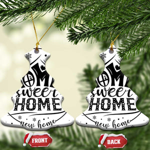 First Christmas New Home Christmas Ornament Home Sweet Home TS09 Christmas Tree White Print Your Wear