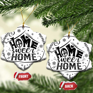 First Christmas New Home Christmas Ornament Home Sweet Home TS09 Snow Flake White Print Your Wear