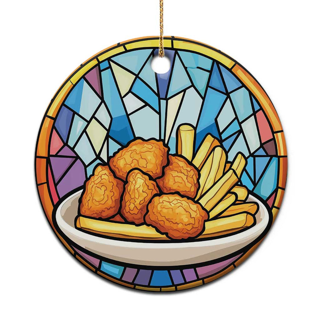 Funny Xmas Chicken Nugget Food Lover Christmas Ornament TS09 Print Your Wear