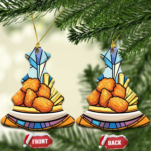 Funny Xmas Chicken Nugget Food Lover Christmas Ornament TS09 Christmas Tree Orange Print Your Wear