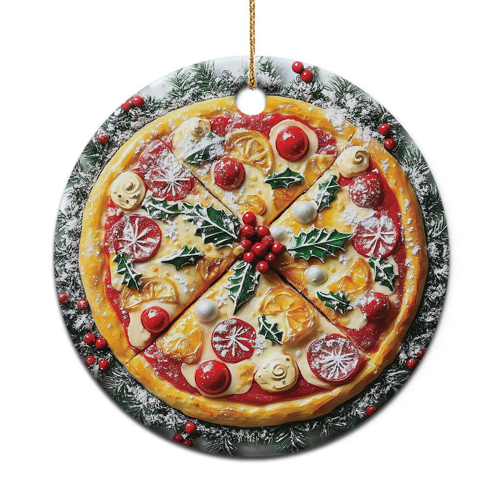 Funny Xmas Pizza Food Lover Christmas Ornament TS09 Print Your Wear