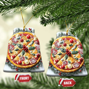 Funny Xmas Pizza Food Lover Christmas Ornament TS09 Bell Flake Pizza Print Your Wear