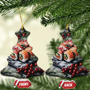 Funny Xmas Sushi Japan Food Lover Christmas Ornament TS09 Christmas Tree Sushi Print Your Wear